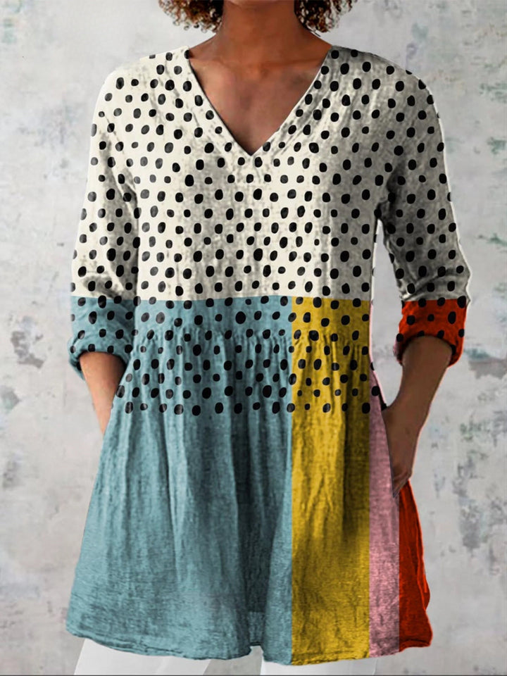 Mirabelle | Long Blouse with V-Neck