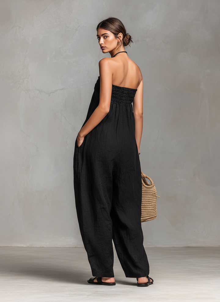 Mia™ | Strapless Linen Jumpsuit