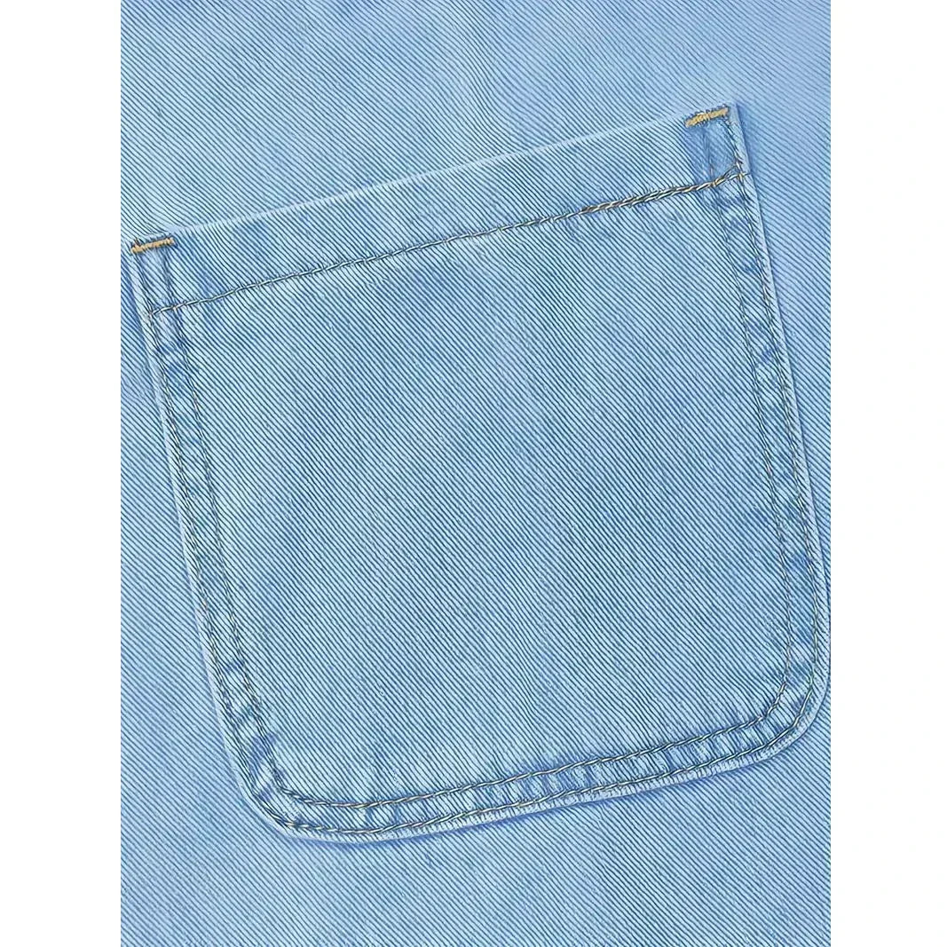 Lunariah - Casual Denim Pocket Dress