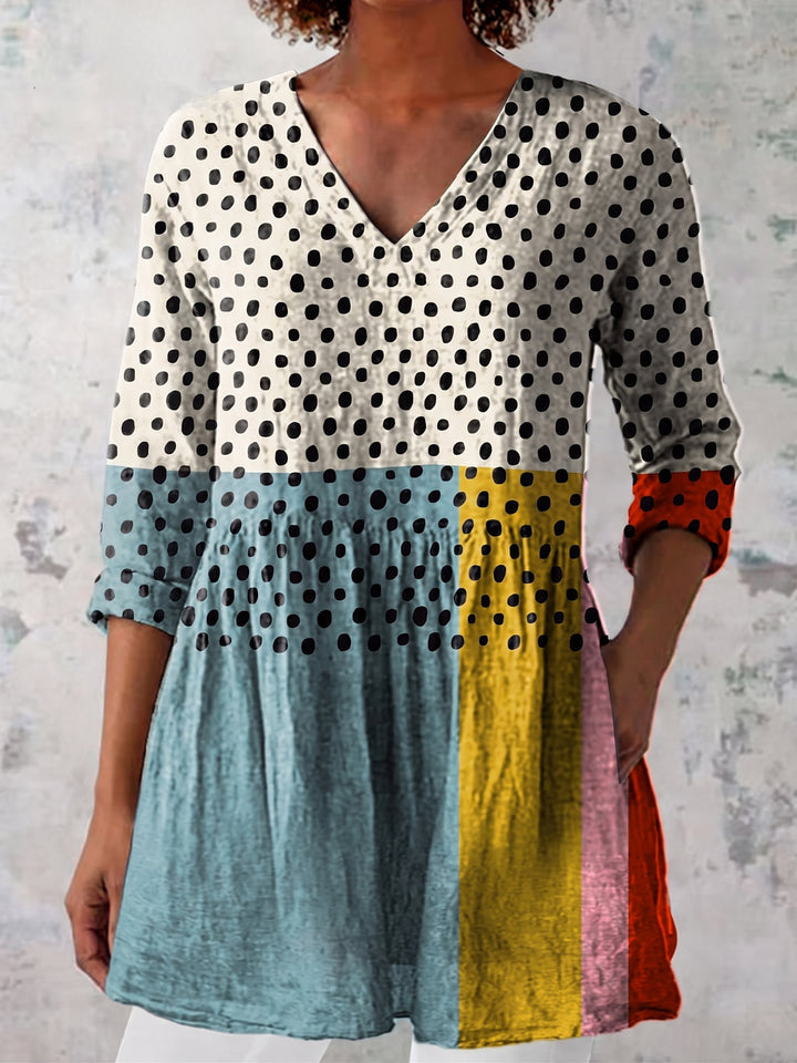 Mirabelle | Long Blouse with V-Neck